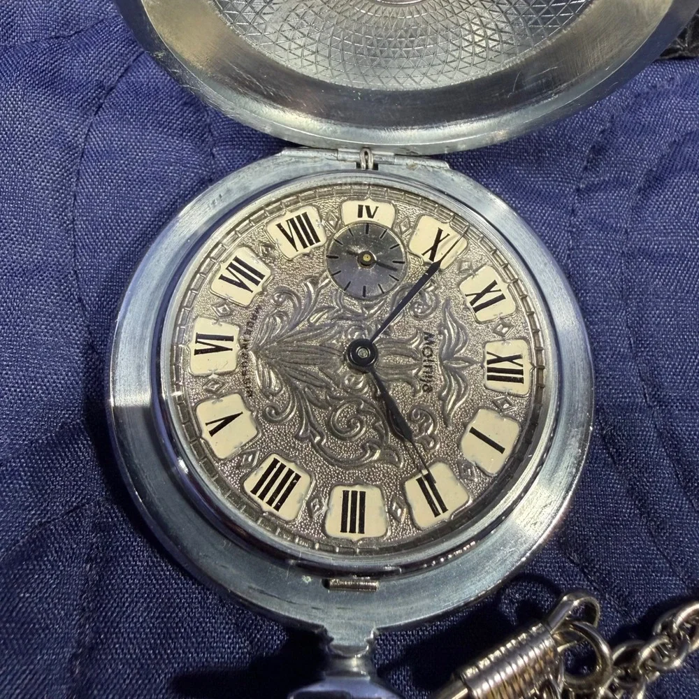 Molnija Soviet Pocket Watch Order of the Patriotic War 1941-1945 Mechanical